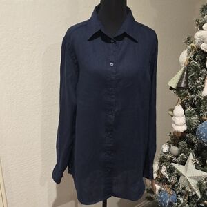 Ralph Lauren Navy Button Down Shirt